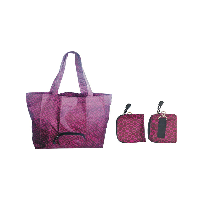 JS-SP003-Vikbar shoppingväska i polyester